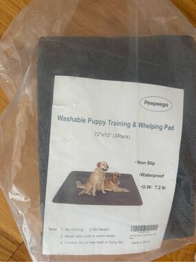 72” square PeePeeGo dog pee pad, washable— NIB